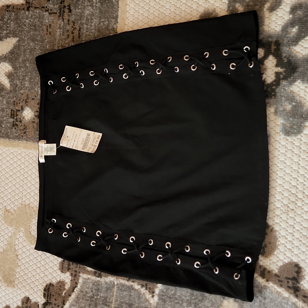 Black mini skirt